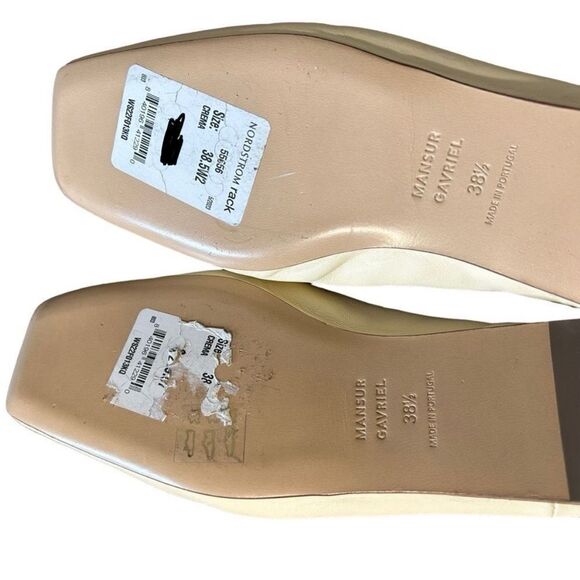 REVOLVE Mansur Gavriel Square Toe Leather Loafers - Crema - Picture 8 of 14